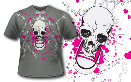 Skull T-shirt design 107 1