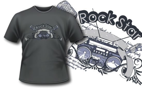 Rock star T-shirt design 131 1