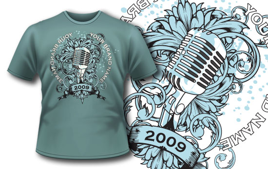 Microphone T-shirt design 135 1