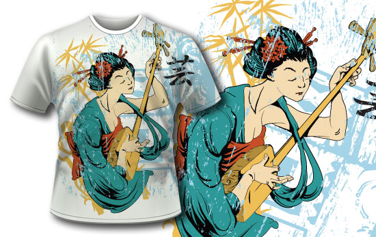 Geisha T-shirt design 141 1