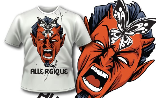 Allergique T-shirt design 148 1