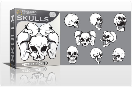 Skulls vector pack 10 1