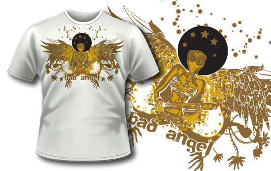 Bad angel T-shirt design 21 1