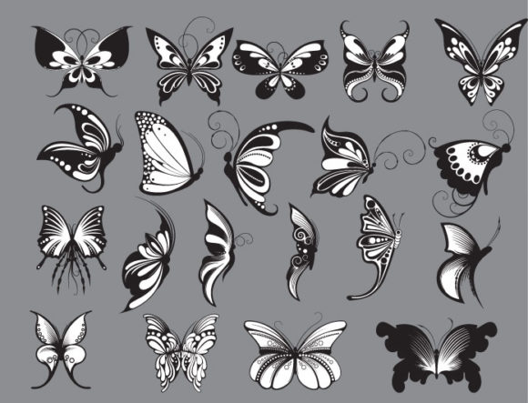 Butterflies vector pack 2 2