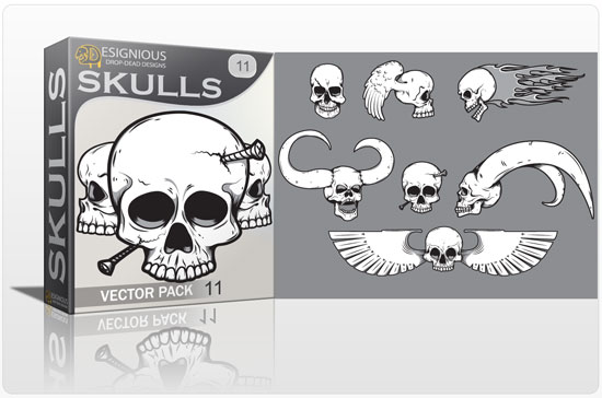 Skulls vector pack 11 1