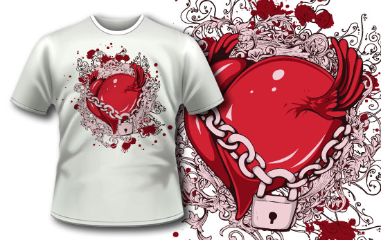 Heart T-shirt design 47 1