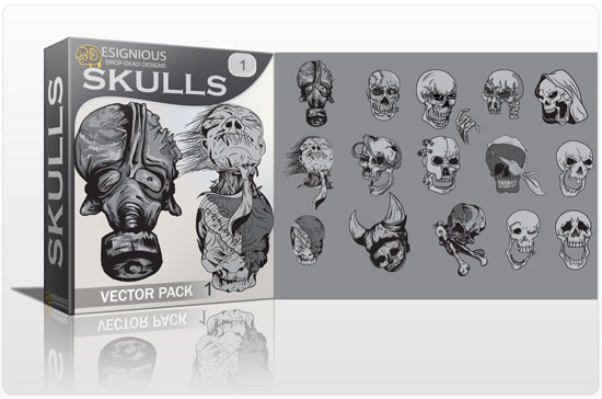 Skulls vector pack 1 1