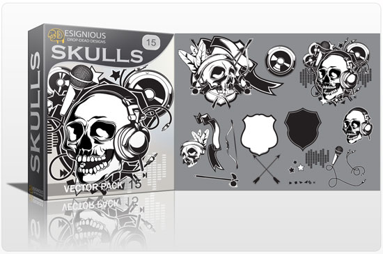 Skull vector pack 15 1