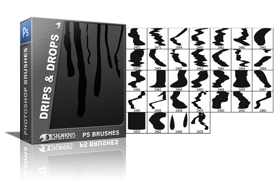Drips and drops brushes pack 1 1