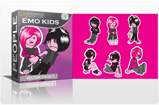 Emo kids vector pack 1 1