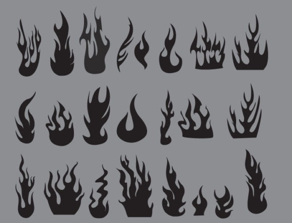 Flames vector pack 2