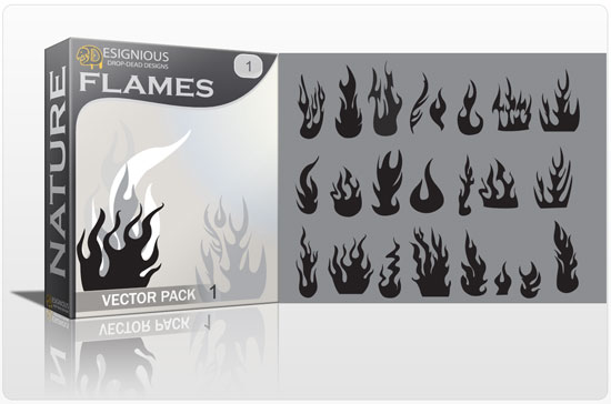 Flames vector pack 1