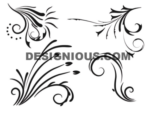 Floral brushes pack 4 2