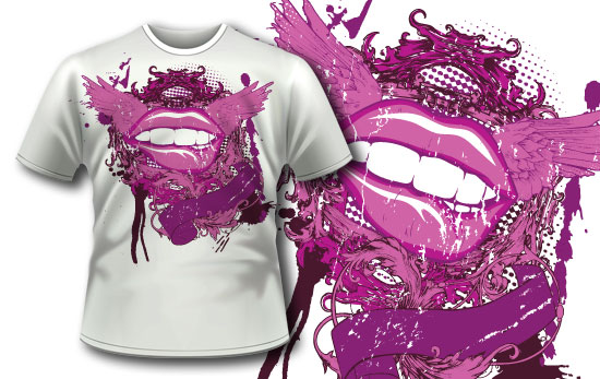 Lips T-shirt design 46 1