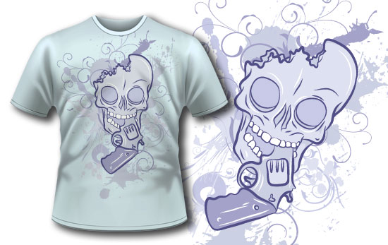 Bang skull T-shirt design 75 1