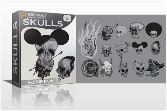 Skulls vector pack 2 1