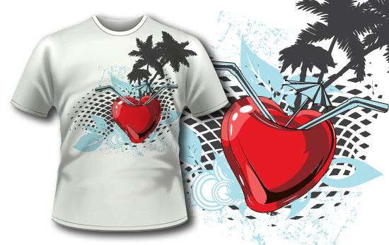 Heart T-shirt design 55 1
