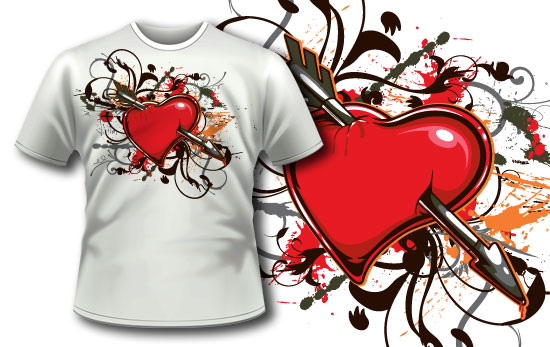 Heart T-shirt design 57 1