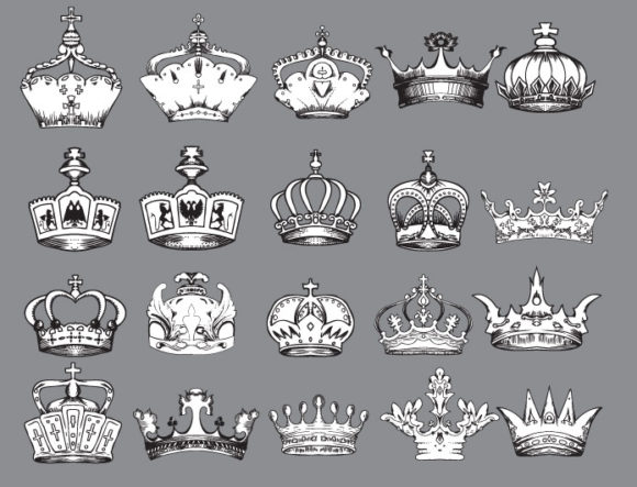 Crowns vector pack 2