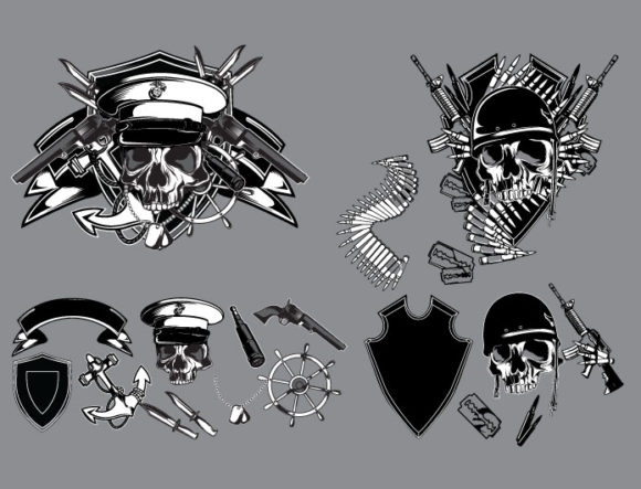 Skull vector pack 14 2