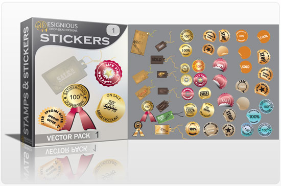 Stickers vector pack 1