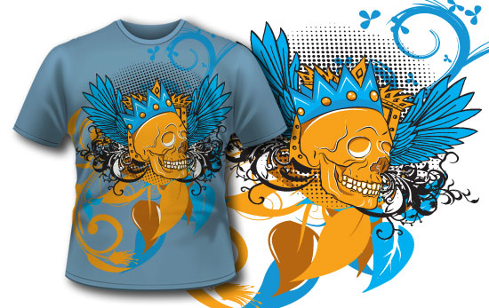 Royal skull T-shirt design 73 1