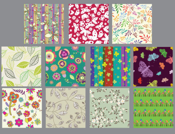 Seamless patterns vector pack 16 2