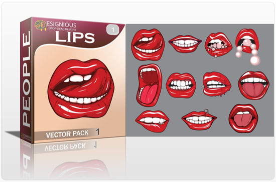 Lips vector pack 1