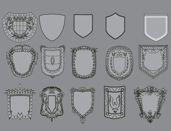 Shields vector pack 2