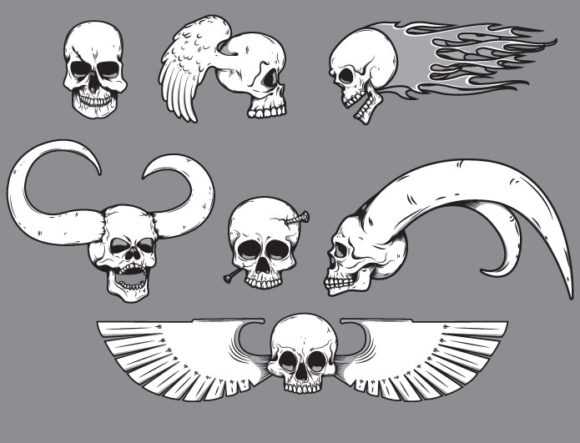 Skulls vector pack 11 2