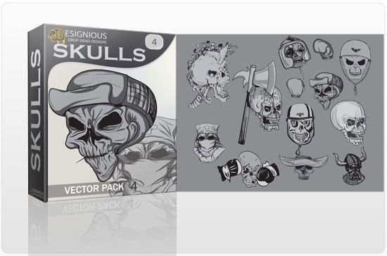 Skulls vector pack 4 1