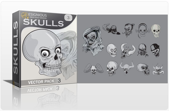 Skulls vector pack 3 1