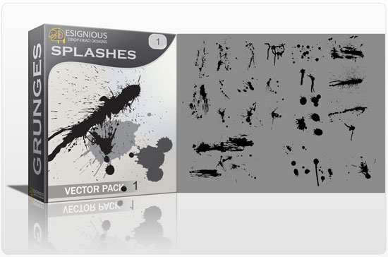 Splashes vector pack 1