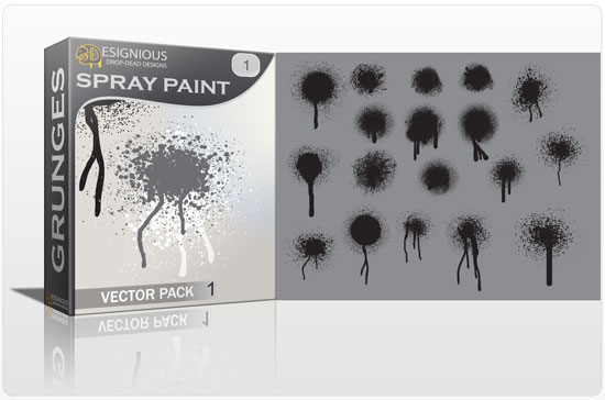 Spray paint vector pack 1