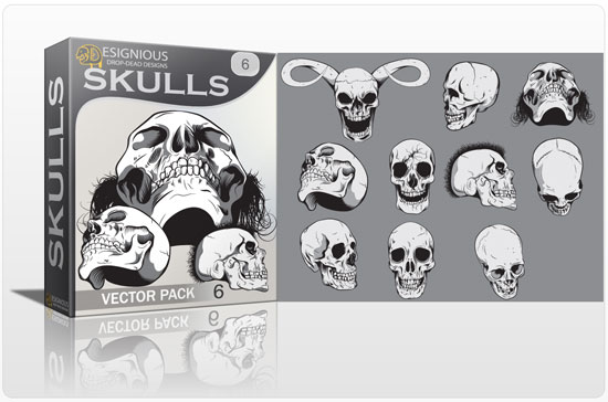 Skulls vector pack 6 1