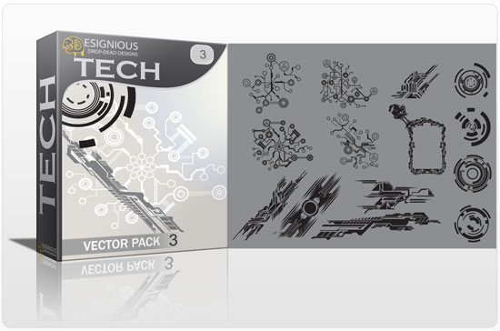 Tech shapes vector pack 3 1