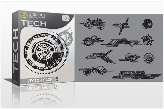 Tech shapes vector pack 5 1