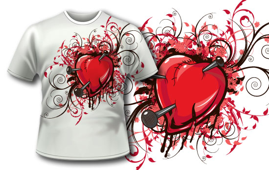 Heart T-shirt design 54 1