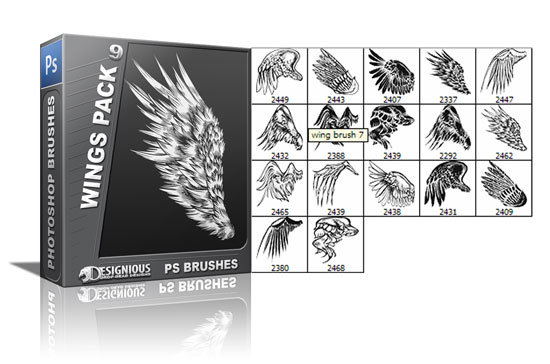 Wings brushes pack 9 1