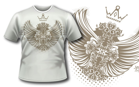 T-shirt design 166 heraldic frame 1