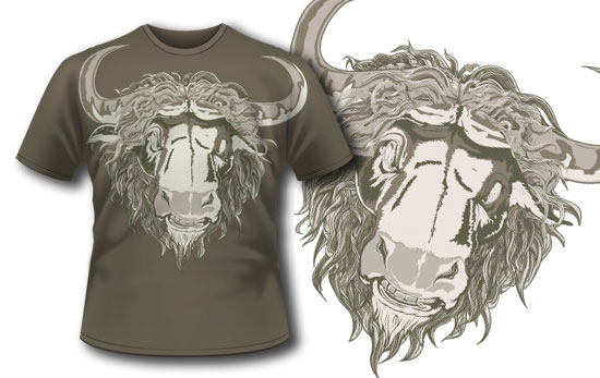 T-shirt design 167 wildebeest 1