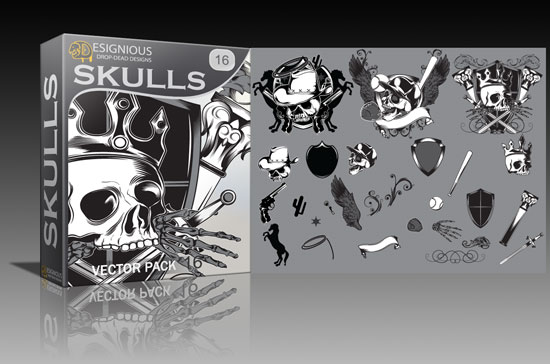 Skulls vector pack 16 1
