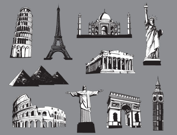 Monuments vector pack 1 2