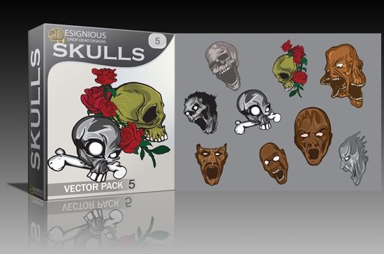 Skulls vector pack 5 1