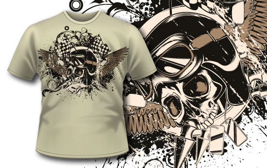 Skull T-shirt design 175 1