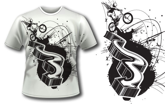 Bmx ride T-shirt design 177 1