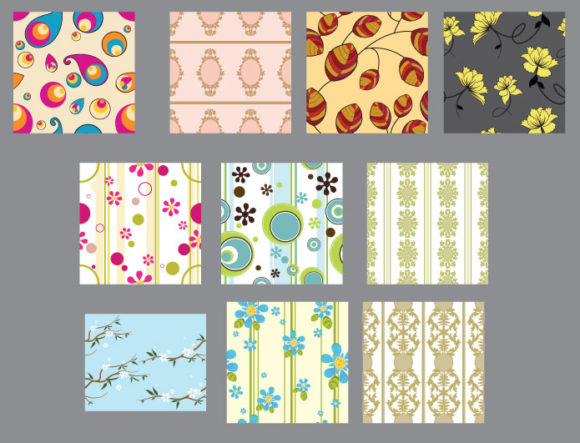 Seamless patterns vector pack 22 2