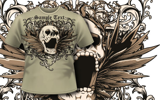 Skull T-shirt design 189 1