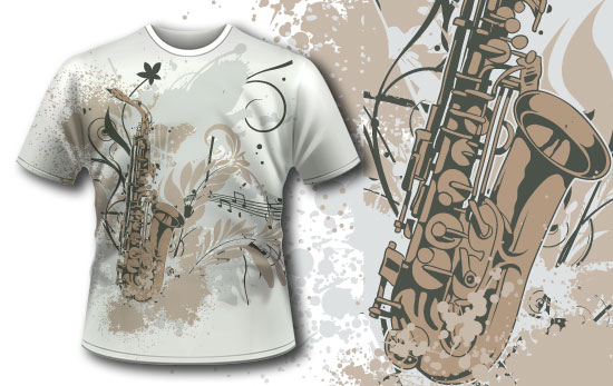 Saxophone T-shirt design 194 1