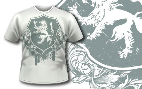 Heralrdy lion T-shirt design 196 1